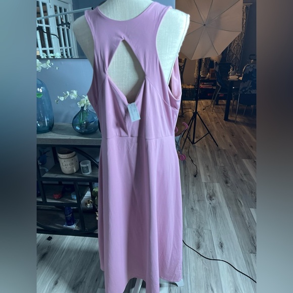 Soma Technit Pink Sleeveless Midi Dress XXL NWT athleisure loungewear cozecore - Picture 3 of 4